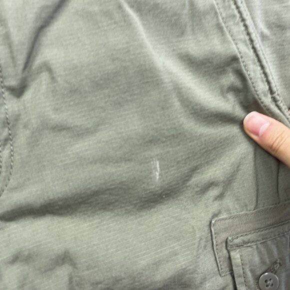 Y2K Tommy Hilfiger TH Cargo Shorts Military Green Tech Pockets Utility Men Sz 33 - Picture 6 of 16